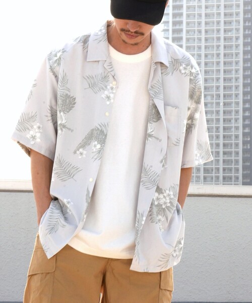 SHIPS any（シップス エニィ）の「SHIPS any: ダーク アロハ 半袖 シャツ◇（シャツ/ブラウス・メンズ・ブラック/ネイビー/シルバーグレー/ダークグリーン/カーキ/ロイヤルブルー・SMALL/MEDIUM/LARGE/X-LARGE）」の9枚目の写真