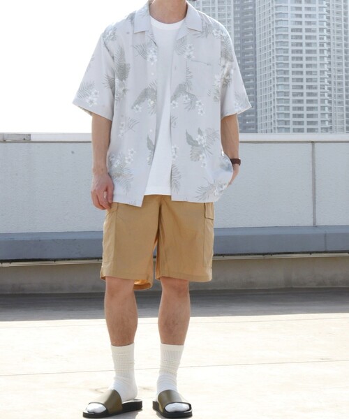 SHIPS any（シップス エニィ）の「SHIPS any: ダーク アロハ 半袖 シャツ◇（シャツ/ブラウス・メンズ・ブラック/ネイビー/シルバーグレー/ダークグリーン/カーキ/ロイヤルブルー・SMALL/MEDIUM/LARGE/X-LARGE）」の11枚目の写真