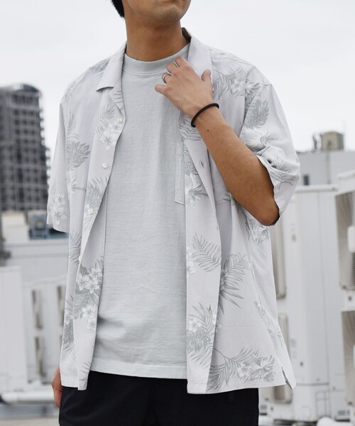 SHIPS any（シップス エニィ）の「SHIPS any: ダーク アロハ 半袖 シャツ◇（シャツ/ブラウス・メンズ・ブラック/ネイビー/シルバーグレー/ダークグリーン/カーキ/ロイヤルブルー・SMALL/MEDIUM/LARGE/X-LARGE）」の12枚目の写真