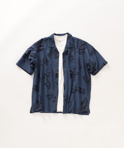 SHIPS any（シップス エニィ）の「SHIPS any: ダーク アロハ 半袖 シャツ◇（シャツ/ブラウス・メンズ・ブラック/ネイビー/シルバーグレー/ダークグリーン/カーキ/ロイヤルブルー・SMALL/MEDIUM/LARGE/X-LARGE）」の20枚目の写真