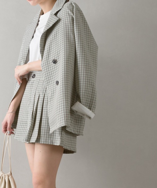 SpRay（スプレイ）の「チェックセットアップ（セットアップ・レディース・ブラック/ベージュ/グリーン・FREE）」の11枚目の写真