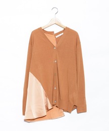 AS KNOW AS de base | 異素材ドッキングカーディガン(カーディガン/ボレロ)