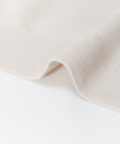 AS KNOW AS de base（アズノゥアズドゥバズ）の「異素材ドッキングカーディガン（カーディガン/ボレロ・レディース・ネイビー/グレー/オレンジ・FREE）」の8枚目の写真