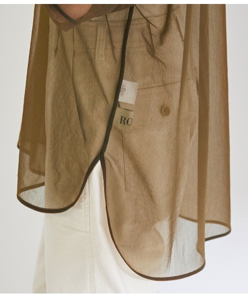 ROPE'（ロペ）の「【洗える】シアーTEE（Tシャツ/カットソー・レディース・ベージュ/ダークブラウン・38）」の13枚目の写真