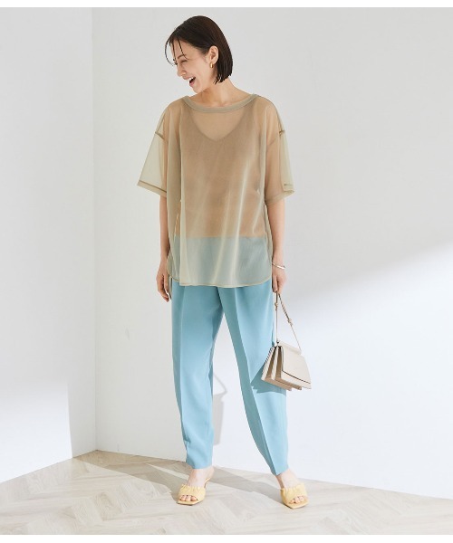 ROPE'（ロペ）の「【洗える】シアーTEE（Tシャツ/カットソー・レディース・ベージュ/ダークブラウン・38）」の16枚目の写真