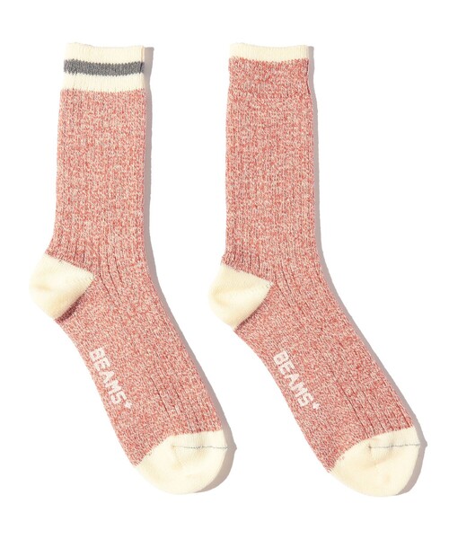 BEAMS PLUS(ビームスプラス)の「Rag Socks(ソックス/靴下・メンズ・ネイビー/カーキ/グレー/オフホワイト/インディゴブルー/ライトブラウン/レッド・ONE SIZE)」の7枚目の写真