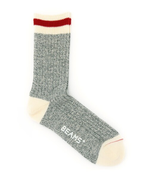 BEAMS PLUS（ビームスプラス）の「ラグ ソックス（ソックス/靴下・メンズ・ネイビー/カーキ/グレー/オフホワイト/インディゴブルー/ライトブラウン・ONE SIZE）」の8枚目の写真