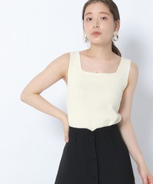 mysty woman | スクエアネックニットタンク 956438(タンクトップ)