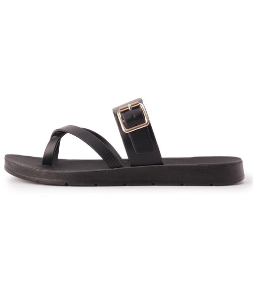 pink adobe(ピンクアドベ)の「◆トングベルトサンダル(サンダル・レディース・ブラック/サンドベージュ/アイボリー/ダークブラウン・25/35/45)」の6枚目の写真