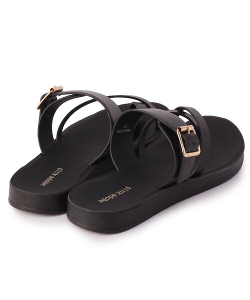 pink adobe(ピンクアドベ)の「◆トングベルトサンダル(サンダル・レディース・ブラック/サンドベージュ/アイボリー/ダークブラウン・25/35/45)」の7枚目の写真