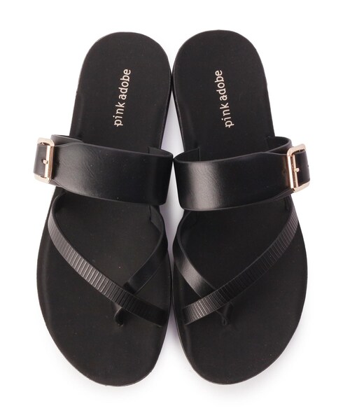 pink adobe(ピンクアドベ)の「◆トングベルトサンダル(サンダル・レディース・ブラック/サンドベージュ/アイボリー/ダークブラウン・25/35/45)」の8枚目の写真