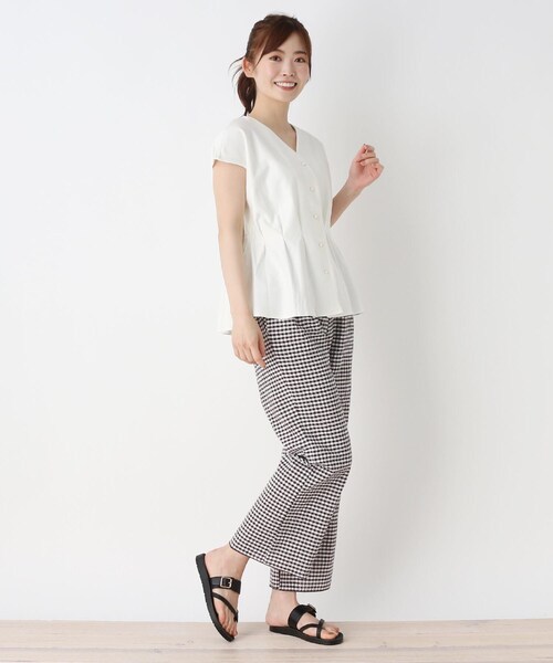 pink adobe(ピンクアドベ)の「◆トングベルトサンダル(サンダル・レディース・ブラック/サンドベージュ/アイボリー/ダークブラウン・25/35/45)」の11枚目の写真