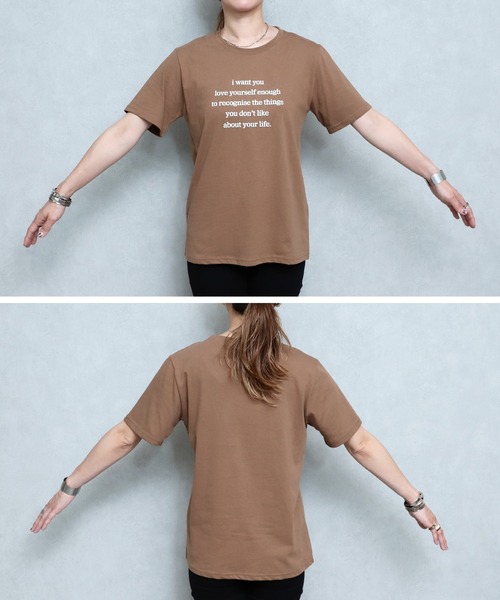 reca(レカ)の「発砲プリントロゴTシャツ(Tシャツ/カットソー・レディース・グレー/ピンク/ホワイト/モカ・FREE)」の15枚目の写真