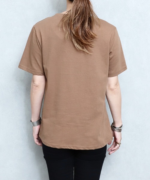 reca(レカ)の「発砲プリントロゴTシャツ(Tシャツ/カットソー・レディース・グレー/ピンク/ホワイト/モカ・FREE)」の14枚目の写真