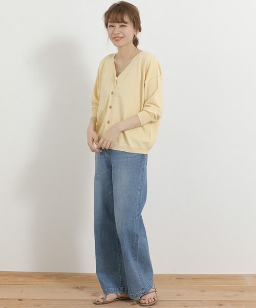 URBAN RESEARCH Sonny Label(アーバンリサーチサニーレーベル)の「(接触冷感)ショートカーディガン(カーディガン/ボレロ・レディース・イエロー系その他/ネイビー/ライトグレー・FREE)」の12枚目の写真