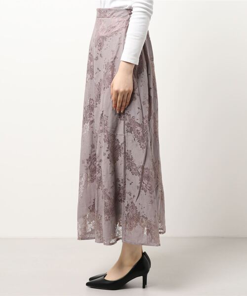 libelle more（リベル モア）の「花柄レース刺繍　3枚ハギスカート（スカート・レディース・ベージュ/ラベンダー/ブラック・M）」の22枚目の写真