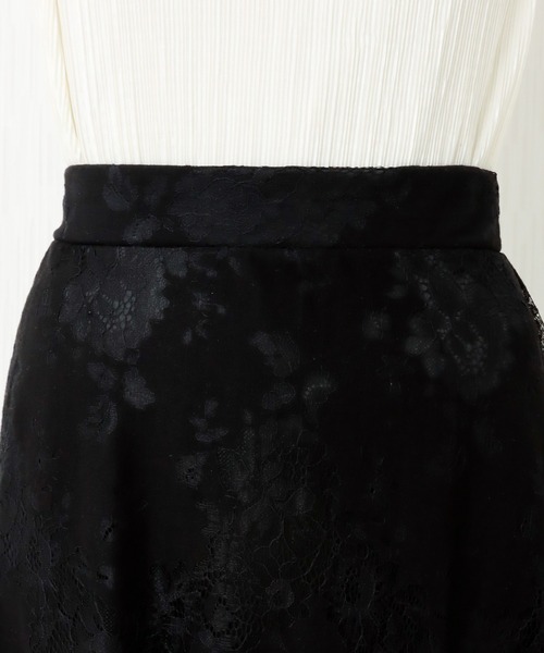 libelle more（リベル モア）の「花柄レース刺繍　3枚ハギスカート（スカート・レディース・ベージュ/ラベンダー/ブラック・M）」の16枚目の写真