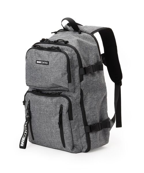 CORDURA（コーデュラ）の「◆11ポケット CORDURA(R)コーデュラ・リサイクルヘザー ロゴ刺繍バックパック（バックパック/リュック・メンズ・ダークグレー/ブラック/ブラック系・99）」の4枚目の写真