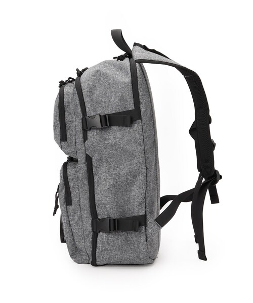 CORDURA（コーデュラ）の「◆11ポケット CORDURA(R)コーデュラ・リサイクルヘザー ロゴ刺繍バックパック（バックパック/リュック・メンズ・ダークグレー/ブラック/ブラック系・99）」の9枚目の写真