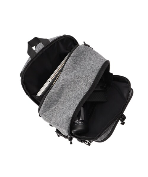 CORDURA（コーデュラ）の「◆11ポケット CORDURA(R)コーデュラ・リサイクルヘザー ロゴ刺繍バックパック（バックパック/リュック・メンズ・ダークグレー/ブラック/ブラック系・99）」の13枚目の写真