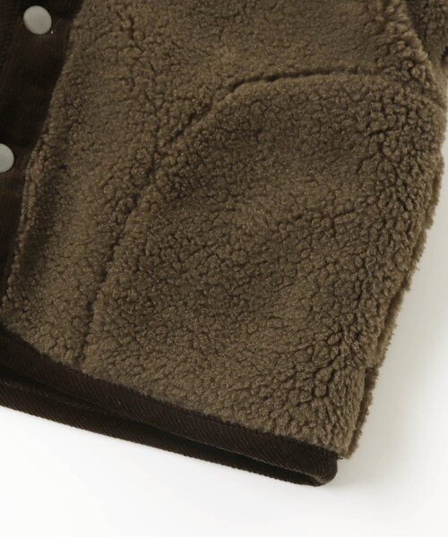 apres les cours（アプレレクール）の「リバーシブルボアベスト（ベスト・キッズ・ブラウン/ベージュ・110/90/130）」の7枚目の写真