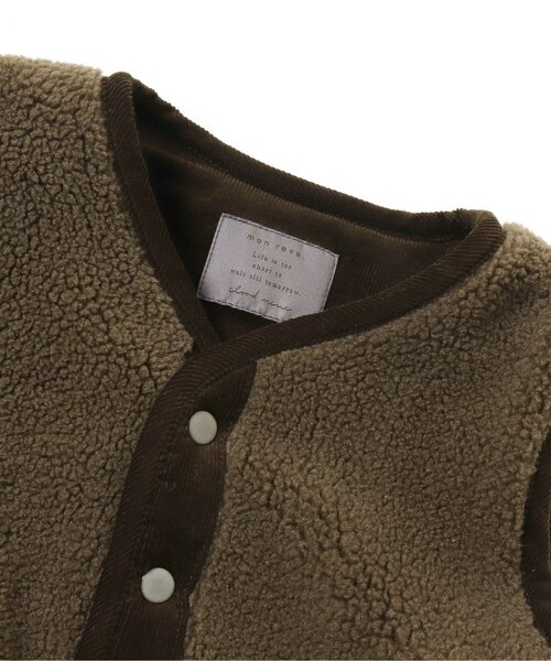 apres les cours（アプレレクール）の「リバーシブルボアベスト（ベスト・キッズ・ブラウン/ベージュ・110/90/130）」の18枚目の写真