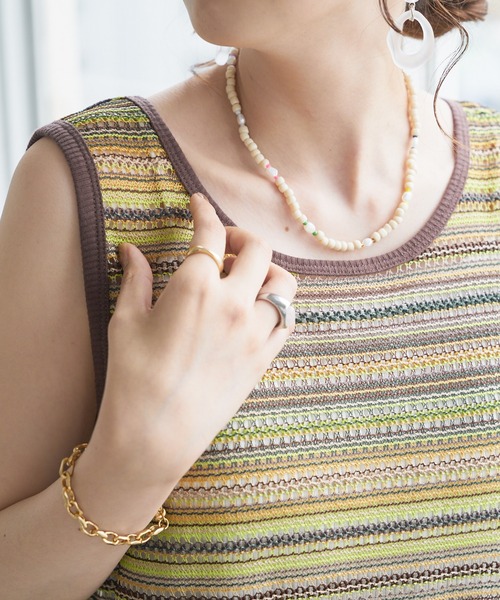 DISCOAT（ディスコート）の「【前後2WAY】JQDノースリーブワンピース（ワンピース・レディース・ブラウン/ライム・FREE）」の15枚目の写真