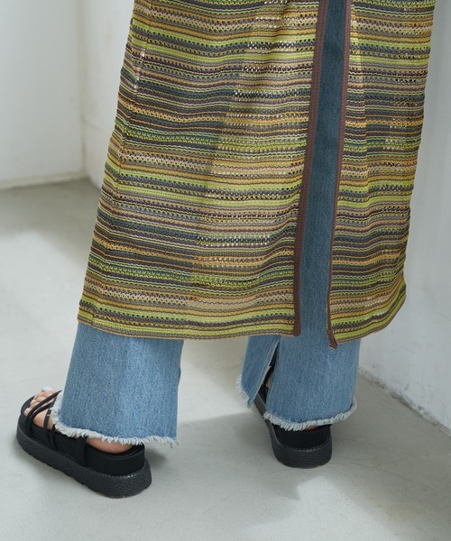 DISCOAT（ディスコート）の「【前後2WAY】JQDノースリーブワンピース（ワンピース・レディース・ブラウン/ライム・FREE）」の7枚目の写真