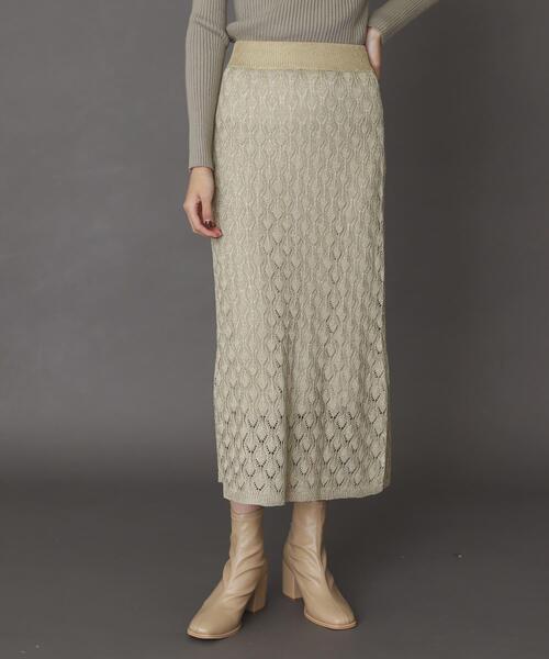 SENSE OF PLACE by URBAN RESEARCH（センスオブプレイスバイアーバンリサーチ）の「スカシアミメランジロングスカート（スカート・レディース・パープル/ブラウン/イエロー・ONE）」の3枚目の写真