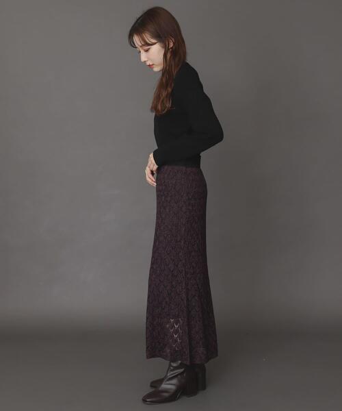 SENSE OF PLACE by URBAN RESEARCH（センスオブプレイスバイアーバンリサーチ）の「スカシアミメランジロングスカート（スカート・レディース・パープル/ブラウン/イエロー・ONE）」の12枚目の写真