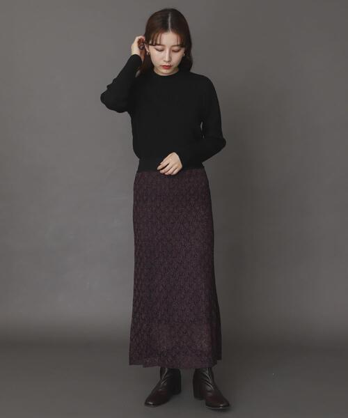SENSE OF PLACE by URBAN RESEARCH（センスオブプレイスバイアーバンリサーチ）の「スカシアミメランジロングスカート（スカート・レディース・パープル/ブラウン/イエロー・ONE）」の13枚目の写真