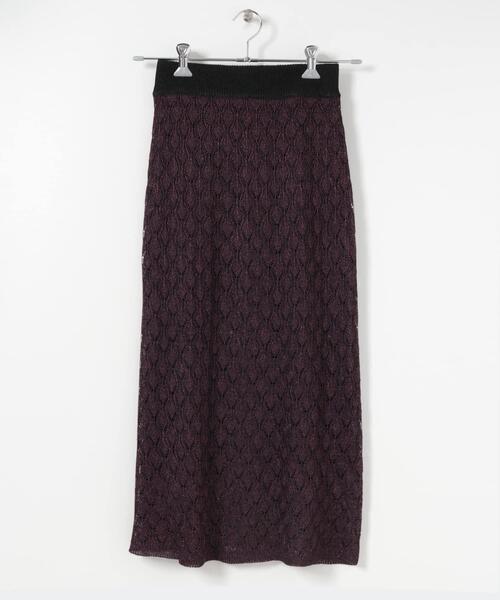 SENSE OF PLACE by URBAN RESEARCH（センスオブプレイスバイアーバンリサーチ）の「スカシアミメランジロングスカート（スカート・レディース・パープル/ブラウン/イエロー・ONE）」の19枚目の写真