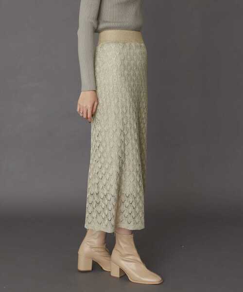 SENSE OF PLACE by URBAN RESEARCH（センスオブプレイスバイアーバンリサーチ）の「スカシアミメランジロングスカート（スカート・レディース・パープル/ブラウン/イエロー・ONE）」の22枚目の写真