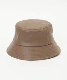フェイクレザーバケットハット