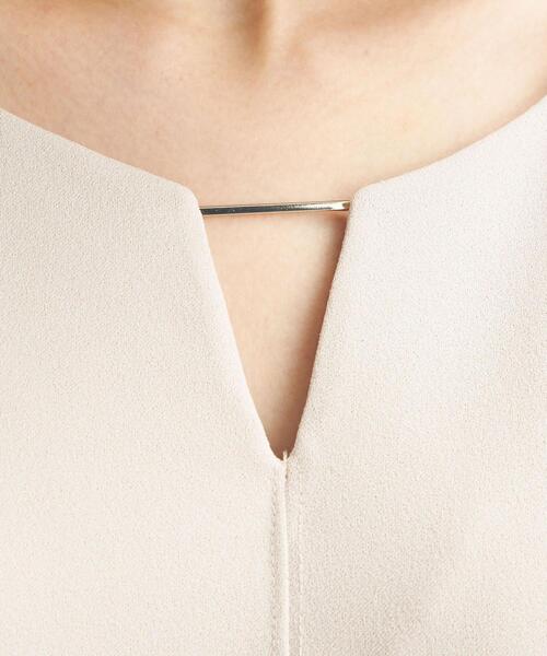 green label relaxing（グリーンレーベルリラクシング）の「カットジョーゼット ネック パーツ プルオーバー カットソー（Tシャツ/カットソー・レディース・オレンジ/ダークグレー/ナチュラル・FREE）」の16枚目の写真