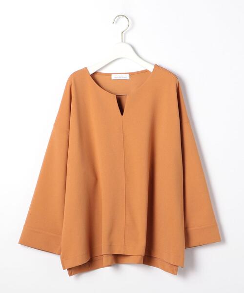 green label relaxing（グリーンレーベルリラクシング）の「カットジョーゼット ネック パーツ プルオーバー カットソー（Tシャツ/カットソー・レディース・オレンジ/ダークグレー/ナチュラル・FREE）」の22枚目の写真