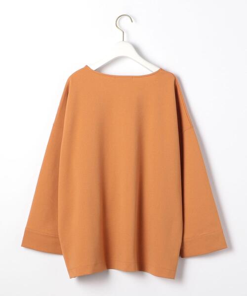 green label relaxing（グリーンレーベルリラクシング）の「カットジョーゼット ネック パーツ プルオーバー カットソー（Tシャツ/カットソー・レディース・オレンジ/ダークグレー/ナチュラル・FREE）」の14枚目の写真