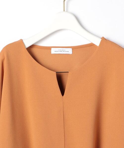 green label relaxing（グリーンレーベルリラクシング）の「カットジョーゼット ネック パーツ プルオーバー カットソー（Tシャツ/カットソー・レディース・オレンジ/ダークグレー/ナチュラル・FREE）」の18枚目の写真