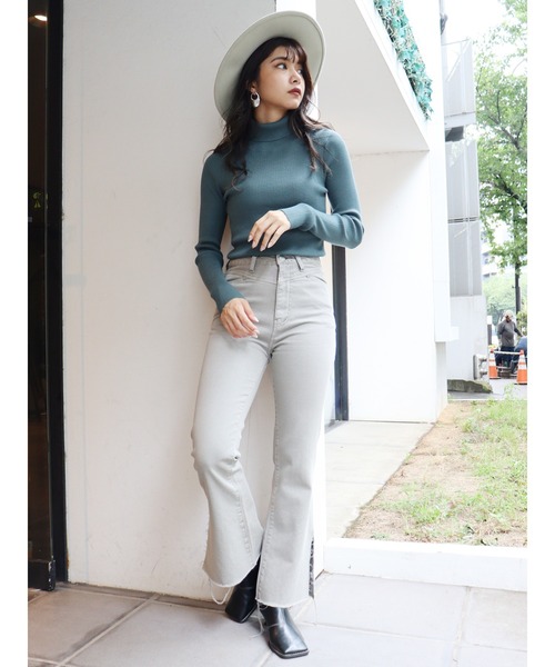 MURUA（ムルーア）の「フェイクレザーバンドマニッシュハット（ハット・レディース・ブラック/ブラウン/アイボリー・FREE）」の17枚目の写真