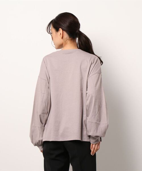 179/WG(イチナナキュウダブルジー)の「ダブルポケットロングTシャツ(Tシャツ/カットソー・レディース・グレー/オフホワイト/チャコールグレー・FREE)」の5枚目の写真