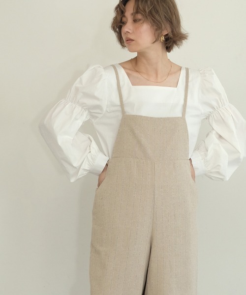 Bab（バブ）の「【WEB限定】シャーリングショルダーブラウス（シャツ/ブラウス・レディース・ブラック/ブラウン/オフホワイト・M）」の16枚目の写真