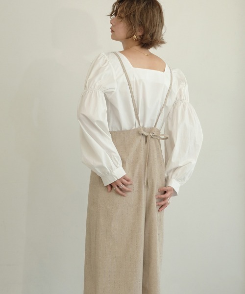 Bab（バブ）の「【WEB限定】シャーリングショルダーブラウス（シャツ/ブラウス・レディース・ブラック/ブラウン/オフホワイト・M）」の19枚目の写真