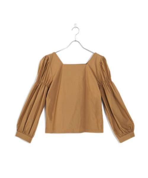 Bab（バブ）の「【WEB限定】シャーリングショルダーブラウス（シャツ/ブラウス・レディース・ブラック/ブラウン/オフホワイト・M）」の14枚目の写真