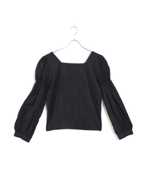 Bab（バブ）の「【WEB限定】シャーリングショルダーブラウス（シャツ/ブラウス・レディース・ブラック/ブラウン/オフホワイト・M）」の15枚目の写真