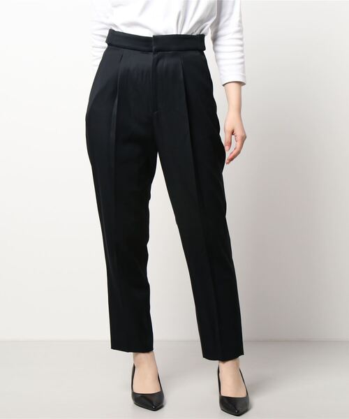 N.O.R.C（ノーク）の「ワンタックテーパードパンツ（スラックス・レディース・ホワイト/ブラック/ベージュ/キャメル/ブルー/ラベンダー/グリーン・P/T/S/M/L）」の3枚目の写真