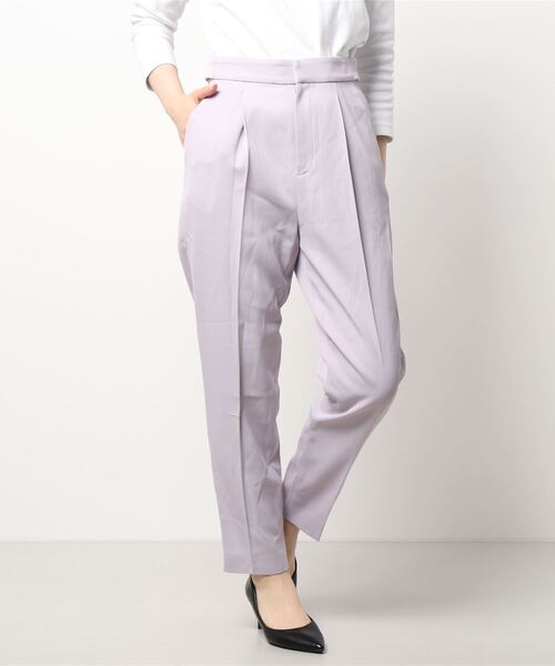 N.O.R.C（ノーク）の「ワンタックテーパードパンツ（スラックス・レディース・ホワイト/ブラック/ベージュ/キャメル/ブルー/ラベンダー/グリーン・P/T/S/M/L）」の19枚目の写真
