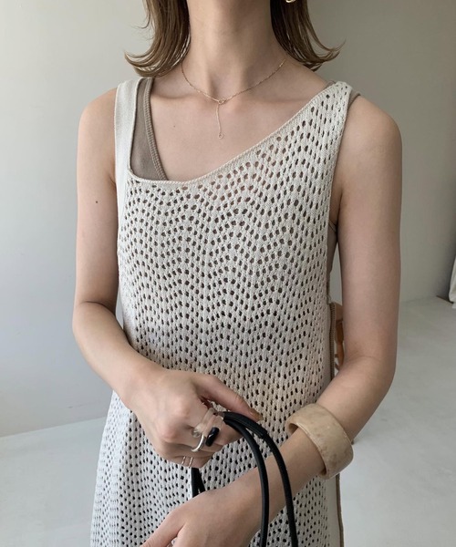 Amiur(エミレ)の「rope mesh ops(ワンピース・レディース・アイボリー/ベージュ・FREE)」の14枚目の写真