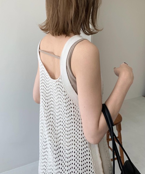 Amiur(エミレ)の「rope mesh ops(ワンピース・レディース・アイボリー/ベージュ・FREE)」の15枚目の写真