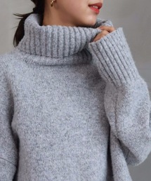 moment+ | 【2021A/W New Arrival】5G タートルネックショート丈ニットプルオーバー(ニット/セーター)