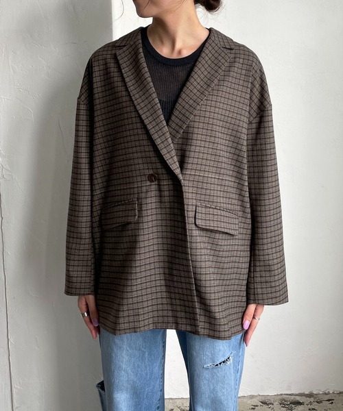 CAPRICIEUX LE'MAGE（カプリシューレマージュ）の「バックスリットテーラージャケット（テーラードジャケット・レディース・グレー・FREE）」の2枚目の写真